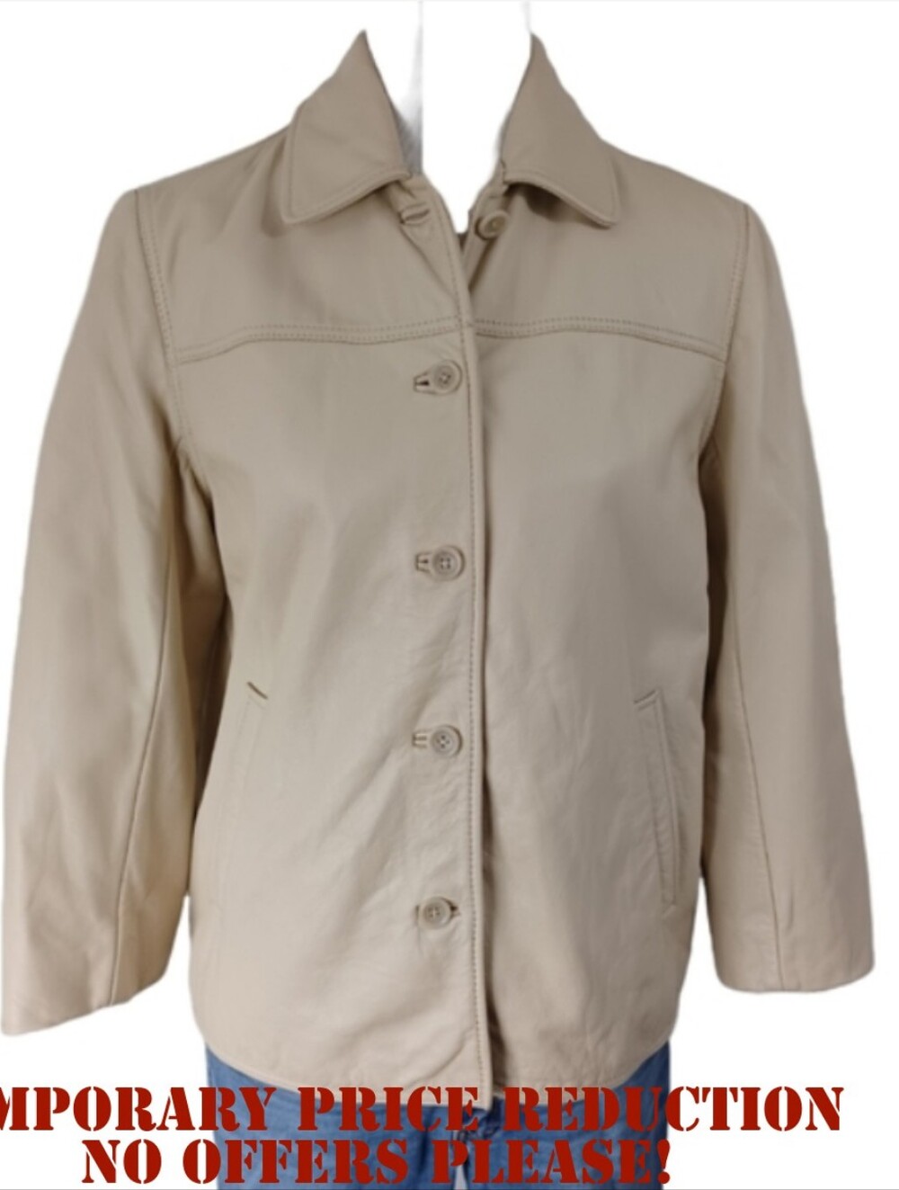 J. CREW LEATHER JACKET SIZE S